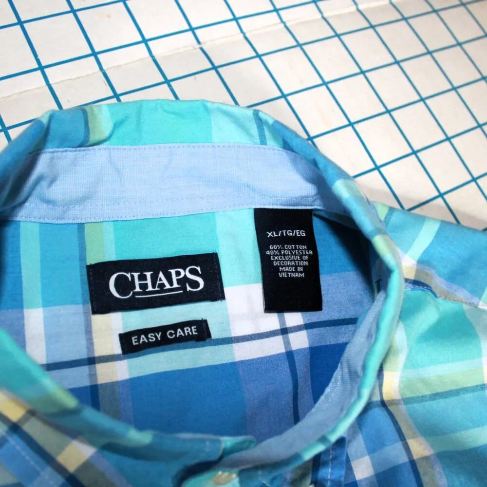 CHAPS Easy Care Short Sleeve Shirt, XL